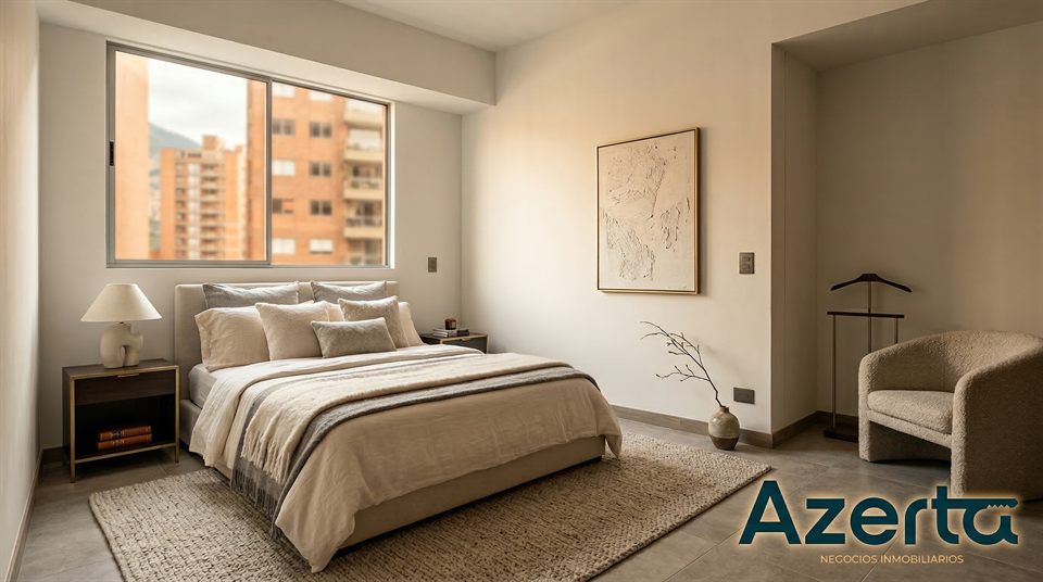 Dormitorio premium de apartamento listo para habitar